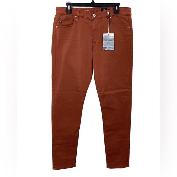 NWT AG Adriano Goldschmied Farrah High-Rise Skinny Ankle Jeans Size 32 Rust Pant - Picture 4 of 9